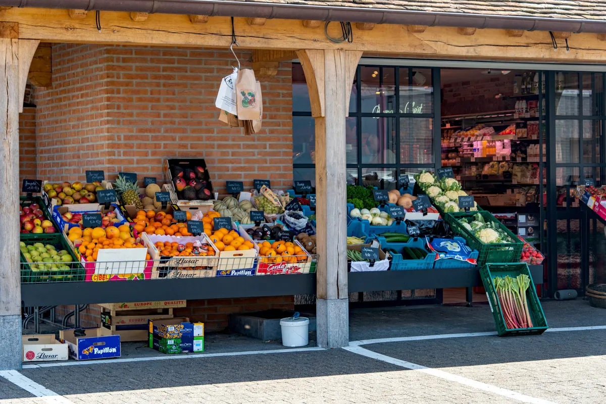 Verse groenten en fruit in Bachte-Maria-Leerne.