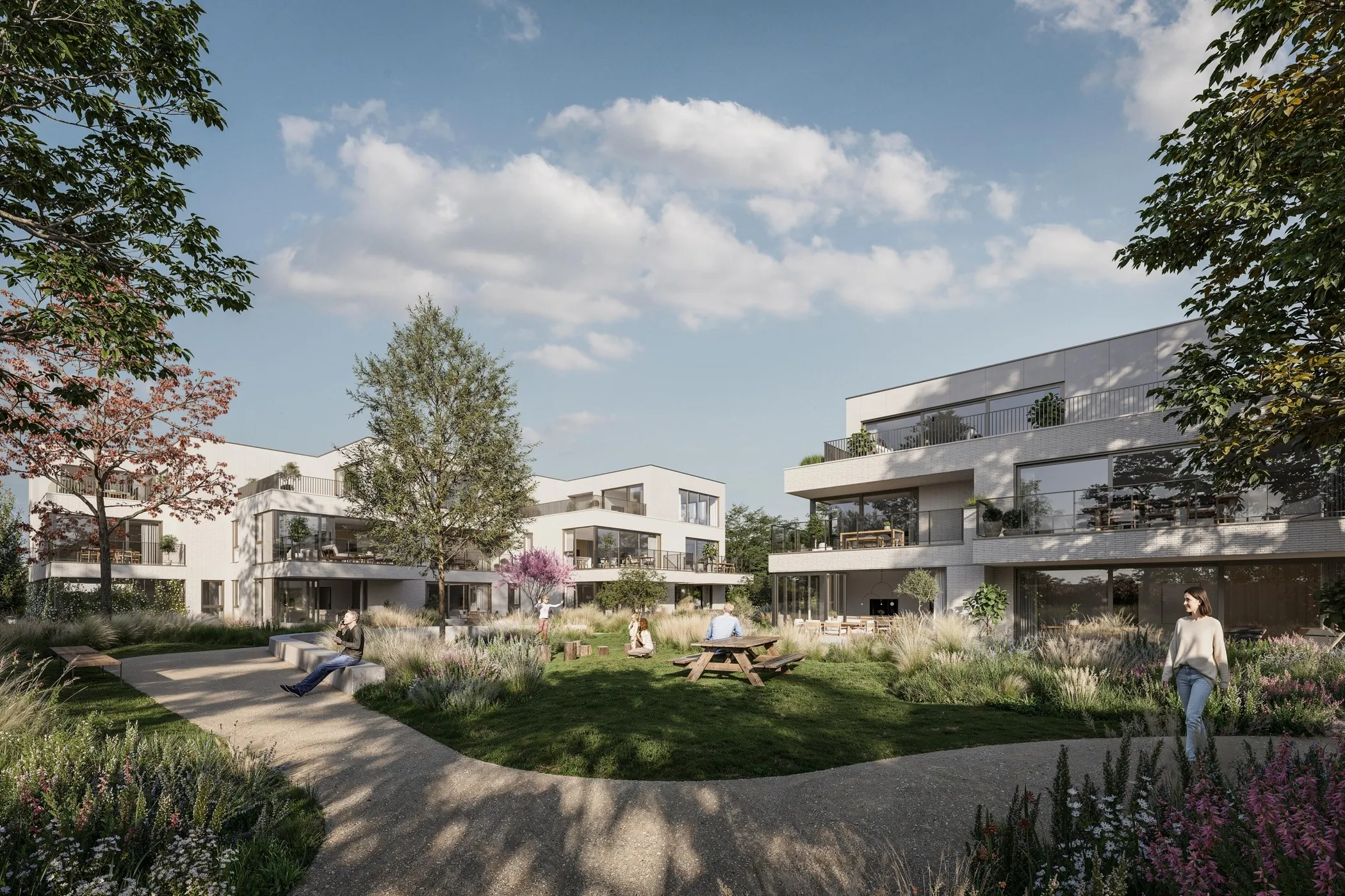 Appartementen Wallenhof te koop in Olsene Zulte bij Landbergh 01