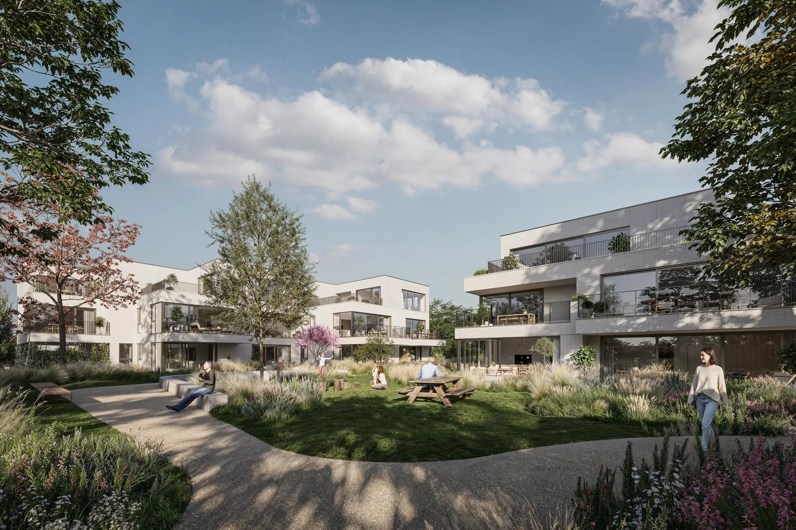 Appartementen Wallenhof te koop in Olsene Zulte bij Landbergh 01